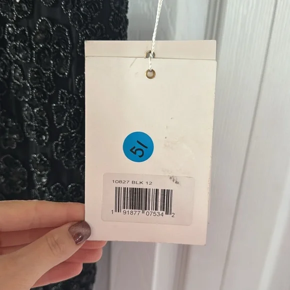 NWT Mac Duggal Floral Beaded Sheath Dress - Picture 6 of 11